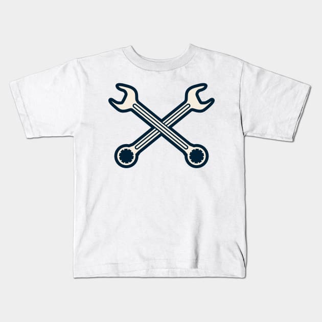 Wrench Cross Kids T-Shirt by ShirtyLife